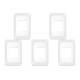 Kit C/5 - Placa Pial Pop Branca 4X2 - 2 Modulos Juntos Lgp22
