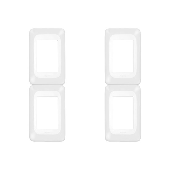 Kit C/4 - Placa Pial Pop Branca 4X2 - 3 Modulos Juntos Lgp23