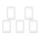 Kit C/5 - Placa Pial Pop Branca 4X2 - 3 Modulos Juntos Lgp23