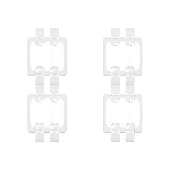 Kit C/4 - Placa Pial Pop Branca 4X4 - Cega Lgp40