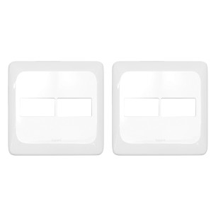 Kit C/2 - Placa Pial Pop Branca 4X4 - 1 Modulo+1 Modulo L...