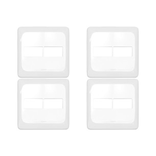 Kit C/4 - Placa Pial Pop Branca 4X4 - 1 Modulo+1 Modulo L...