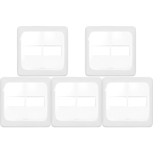 Kit C/5 - Placa Pial Pop Branca 4X4 - 1 Modulo+1 Modulo L...