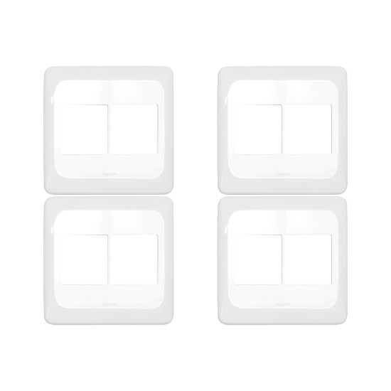Kit C/4 - Placa Pial Pop Branca 4X4 - 2 Modulos+2 Modulos...
