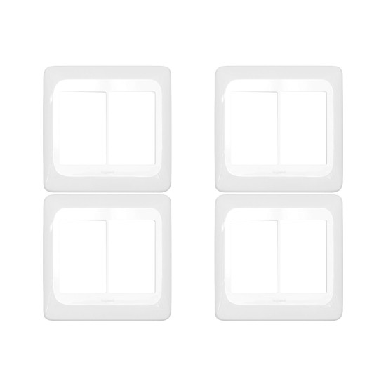 Kit C/4 - Placa Pial Pop Branca 4X4 - 3 Modulos+3 Modulos...