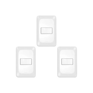 Kit C/3 - Conjunto Pial Pop Modulo Com Placa 4X2 - 1 Simp...