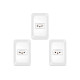 Kit C/3 - Conjunto Pial Pop Modulo Com Placa 4X2 - 1 Toma...