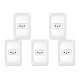 Kit C/5 - Conjunto Pial Pop Modulo Com Placa 4X2 - 1 Toma...