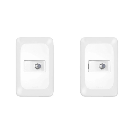 Kit C/2 - Conjunto Pial Pop Modulo Com Placa 4X2 - 1 Toma...