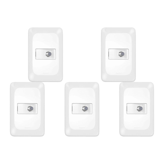 Kit C/5 - Conjunto Pial Pop Modulo Com Placa 4X2 - 1 Toma...