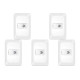 Kit C/5 - Conjunto Pial Pop Modulo Com Placa 4X2 - 1 Toma...