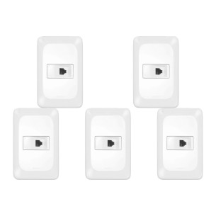 Kit C/5 - Conjunto Pial Pop Modulo Com Placa 4X2 - 1 Toma...