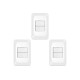 Kit C/3 - Conjunto Pial Pop Modulo Com Placa 4X2 - 2 Simp...