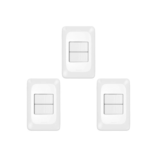 Kit C/3 - Conjunto Pial Pop Modulo Com Placa 4X2 - 1 Simp...