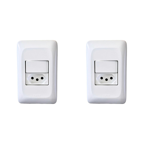 Kit C/2 - Conjunto Pial Pop Modulo Com Placa 4X2 - 1 Para...