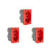 Kit C/3 - Modulo Pial Pop Vermelho 1 Tomada 2P+T. 20A. - ...