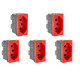 Kit C/5 - Modulo Pial Pop Vermelho 1 Tomada 2P+T. 20A. - ...