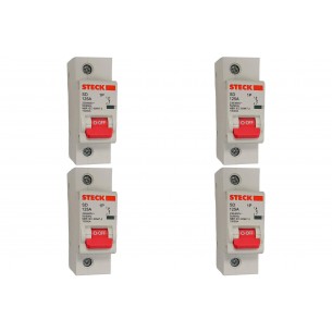 Kit C/4 - Disjuntor Steck ''Din'' Unipolar 125A. C