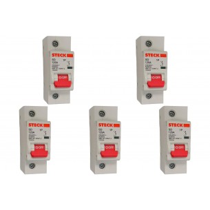 Kit C/5 - Disjuntor Steck ''Din'' Unipolar 125A. C