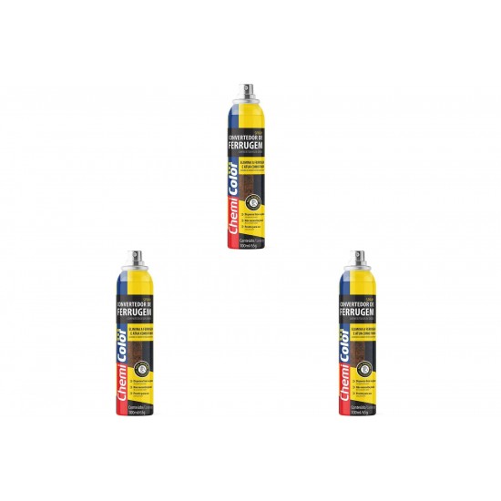 Kit C/3 - Removedor De Ferrugem Chemicolor Spray Anticorr... Kit C/3 - Removedor De Ferrugem Chemicolor Spray Anticorr...