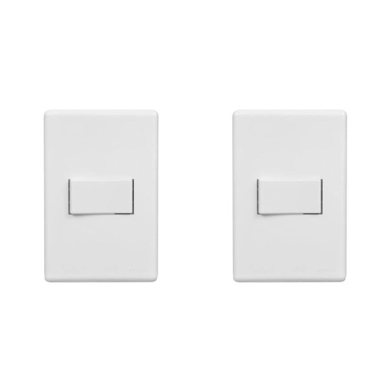 Kit C/2 - Conjunto Steck Linha Stella Com Placa 1 Simples...