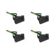 Kit C/4 - Tomada De Painel Com Cabo Steck 10A. Preta - S8628