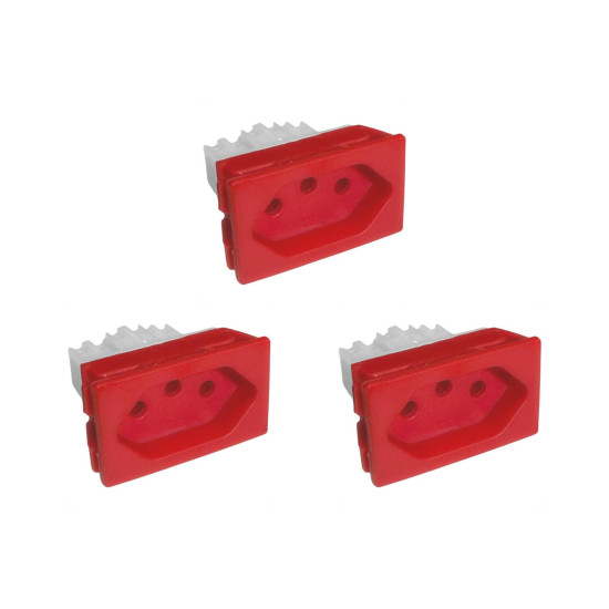 Kit C/3 - Tomada De Painel Garra Plastica Com Borne Steck...