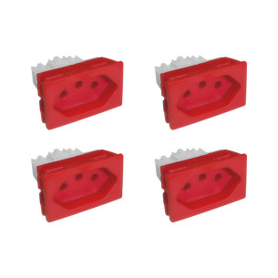 Kit C/4 - Tomada De Painel Garra Plastica Com Borne Steck...