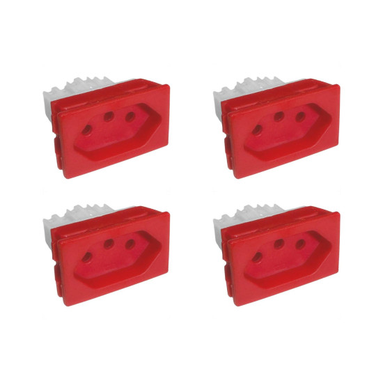 Kit C/4 - Tomada De Painel Garra Plastica Com Borne Steck...