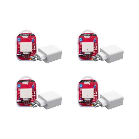Kit C/4 - Plug Protetor De Tensao Mais - Geladeira/Freeze...