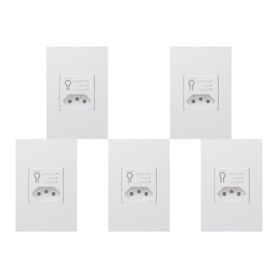 Kit C/5 - Conjunto Qualitronix Tomada Com Dps Protector F...