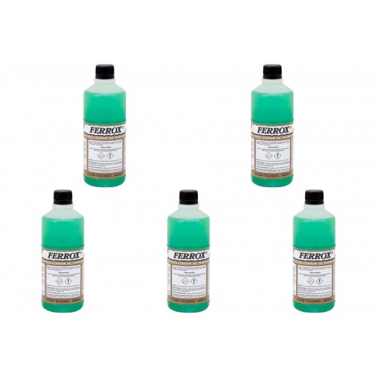 Kit C/5 - Removedor Ferrugem Ferrox 500 Ml