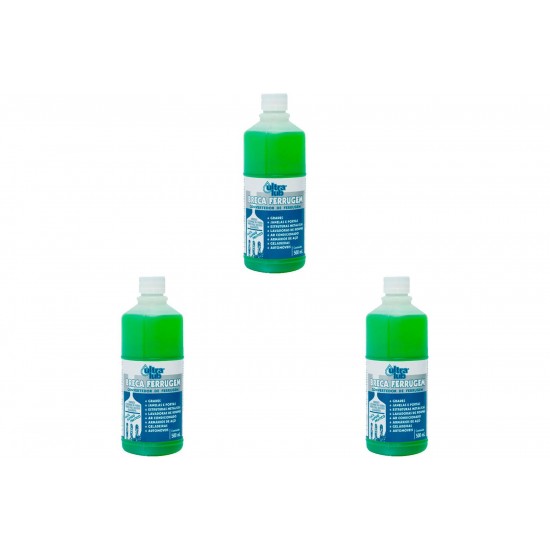 Kit C/3 - Removedor Neutralizador Convertedor. De Ferrugem Ultra 500Ml