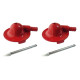 Kit C/2 - Irrigador Chuvisco Fico Zamac Vermelho